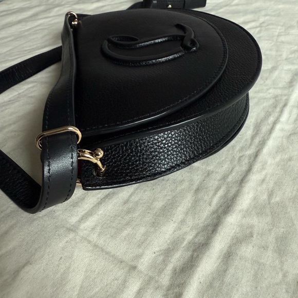 CHRISTIAN LOUBOUTIN By My Side Black Leather Shouder Bag - Picture 12 of 16